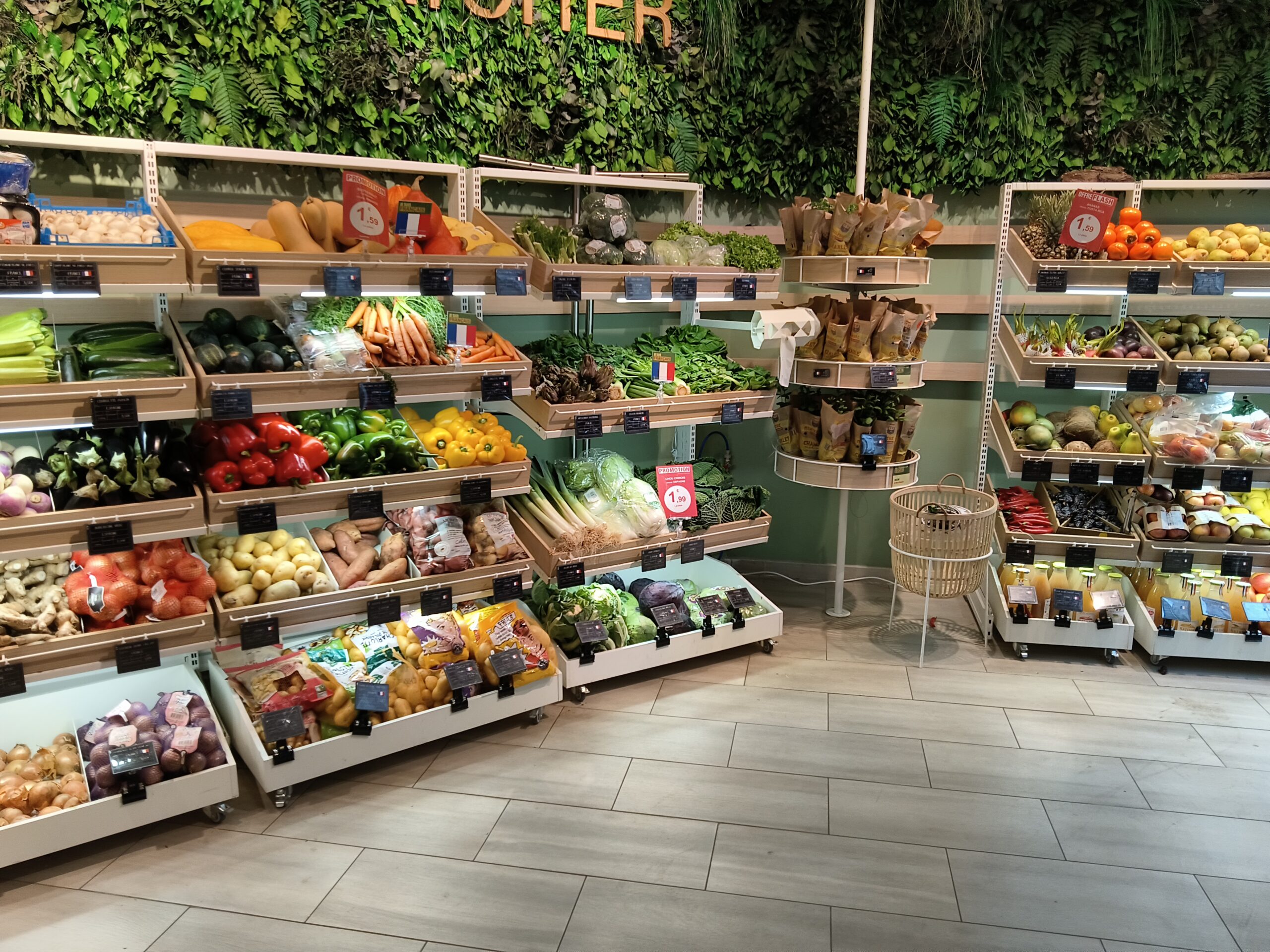 Mise en place de rayons